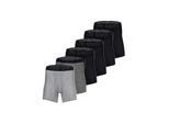 Boxershorts UNDER ARMOUR "Boxershort UA PERFORMANCE TECH - SOLID 6 IN 6PK 6er Pack", Herren, Gr. M, schwarz (schwarz, schwarz, grau), Obermaterial: 90% Polyester Pol. recyc.. 10% Elasthan EL., Unterhosen