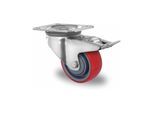 CASCOO Lenkrolle mit Totalfeststeller ø 80 mm Serie N2U6 Kugellager (TPP21W0080N2U6B32)