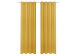 Vorhang OTTO HOME "SOLA" Gr. 3, gold (goldfarben), B:130cm H:225cm, Polyester, Polyester, Gardinen, Vorhang, blickdicht, Ösen-Aufhängung, wärmeabweisend,, 1er oder 2er Set