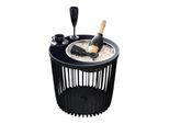 Beistelltisch COOTAB COOLER TABLE "4-in-1 Loungetisch mit Edelstahl-Kühler Copenhagen 45 cm schwarz", schwarz, B:45cm H:45cm, Tische, Beistelltisch, Wetterfest, Pflegeleicht, Hitzebeständig, Stapelbar