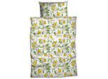 Bettwäsche CASATEX "Lemon", gelb (gelb, grün), B/L: 155cm x 220cm, 1 Stk., 1 Stk., Satin, B/L: 80cm x 80cm, 2 Stk., Satin, Obermaterial: 100% Baumwolle, Bettwäsche, Bettwäsche, kräftig sonnige Farben, tolles Design mit Zitronen