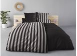 Wendebettwäsche OTTO HOME "Greta", grau (anthrazit, schwarz), B/L: 200cm x 200cm, 1 Stk., 2 Stk., Mako-Satin, B/L: 80cm x 80cm & 80cm x 80cm, 3, Mako-Satin, Obermaterial: 100% Baumwolle, Bettwäsche, Wendebettwäsche, Bettwäsche mit Streifen in verschiedenen Qualitäten, ab 135x200 cm