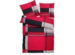 Bettwäsche OTTO HOME "NINA, in verschiedenen Qualitäten", rot, B/L: 135cm x 200cm, 1 Stk., 1 Stk., Microfaser, B/L: 80cm x 80cm, 2 Stk., Microfaser, Obermaterial: 100% Polyester, Bettwäsche, Bettwäsche, in den Größen: 135x200 oder 155x220 cm