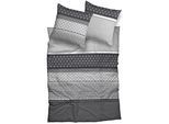 Bettwäsche CASATEX "Poupy", grau (grau, anthrazit), B/L: 135cm x 200cm, 1 Stk., 1 Stk., Satin, B/L: 80cm x 80cm, 2 Stk., Satin, Obermaterial: 100% Baumwolle, Bettwäsche, Bettwäsche, elegant und trendig
