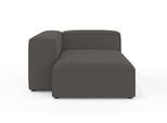 Ottomane OTTO HOME "XL HAILY links/rechts bestellbar, extra tief, Maße B/T/H: 130/160/72cm", grau (dunkelgrau), B:130cm H:72cm T:160cm, 100% Polyester, Sofas, Ottomane, als Modul oder separat verwendbar, für individuelle Zusammenstellung