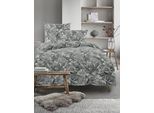 Bettwäsche IRISETTE "Wave 8585", grau (salbei), B/L: 155cm x 220cm, 1 Stk., 1 Stk., Mako-Satin, B/L: 80cm x 80cm, 2 Stk., Mako-Satin, Obermaterial: 100% Baumwolle, Bettwäsche, Bettwäsche, anschmiegsam und atmungsaktiv, Ganzjahresqualität