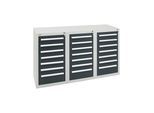 Stumpf Schubladenschrank Serie T-100/35-1, RAL 7035/7016, 21 Schubladen ; Stumpf Metall (8153271)