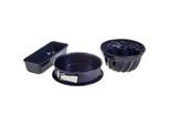 Dr.Oetker Backformenset Backliebe, Dunkelblau, Metall, Made in Germany, hitzebeständig, beschichtet, einfache Reinigung, Backen, Backformen, Backformen-Sets