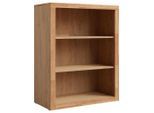 Linea Natura Regal Yes, Eiche, Holz, Holzwerkstoff, Eiche, massiv, 2 Fächer, 89.5x111.5x42 cm, Beimöbel erhältlich, stehend, in verschiedenen Holzarten erhältlich, Wohnzimmer, Regale, Bücherregale