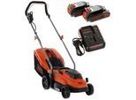 Black & Decker BCMW3318L2-QW Akku-Rasenmäher - 2x18V/2.5Ah - 33 cm Schnittbreite