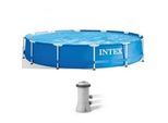 Intex Metal 28212NP - Ø366x76 cm - Frame Pool + Filterpumpe