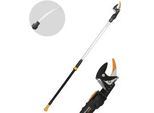 Fiskars UPX86 - Profi-Teleskop-Schneidgiraffe für den Baumschnitt - Schaft 240/400 cm + Handsäge - Ø 32mm