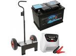 Komplettpaket: Wagen Volpi + 100 Ah Batterie + Ladegerät Telwin Touring 18