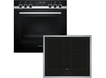 SIEMENS Flex-Induktions-Herd-Set "PQ521DA3ZM", Energieeffizienz: A+, schwarz (schwarz, edelstahl), Herdsets, cookControl30, Flex-Induktions-Herd-Set