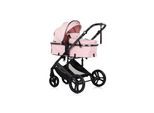 Chipolino Kinderwagen 2 in 1 Amore Getränkehalter Wickeltasche Fußabdeckung Korb rosa pink