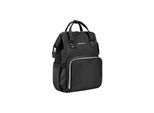 Kikkaboo Wickeltasche Siena, Rucksack, Wickelunterlage, Grifflänge einstellbar schwarz grau