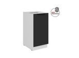 Küchen Unterschrank 40 cm Küche ARIA Schwarz matt Anti Fingerprint Küchenzeile
