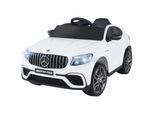 Kinder-Elektroauto Mercedes AMG GLC 63S Coupé, 4x4-Antrieb, Fernbedienung, 140 Watt, LED, EVA-Reifen (Weiß)