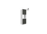 Küchen Hochschrank 60 cm Küche ARIA Graphite matt Anti Fingerprint Küchenzeile