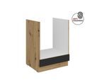Küchen Herdschrank 60 Küche ARIA Schwarz matt Anti Fingerprint Küchenzeile