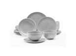 Seltmann Weiden Kombiservice Amina, Hellgrau, Keramik, 16-teilig, 980 ml, Essen & Trinken, Geschirr, Geschirr-Sets, Kombiservice