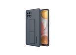 Wozinsky Kickstand Case Silicone Case with Stand Samsung Galaxy A42 5G Case Navy Blue