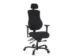 hjh OFFICE XXL Drehstuhl 24 HOURS BASIC Stoff mit Armlehnen (höhenverstellbar)