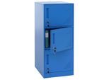Spind MCW-P63, Schließfach Wertfachschrank Schließfachschrank 3 Türen, 90x38x45cm Stahl ~ blau