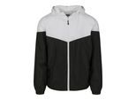 Allwetterjacke URBAN CLASSICS "Urban Classics Herren 2-Tone Tech Windrunner", Herren, Gr. S, weiß, schwarz, 100% Polyester, mehrfarbig, normal, ohne Ausschnitt, Jacken