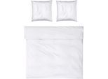 Bettwäsche MÖVE "Möve Noblesse Bettwäsche Set", weiß, moonlight, B/L: 200cm x 200cm, Satin, B/L: 80cm x 80cm, 2 Stk., Satin, Obermaterial: 100% Baumwolle, Bettwäsche, Bettwäsche, mit eleganten Biesen