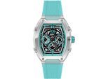 Multifunktionsuhr ICE-WATCH "ICE boliday - Plastic - Medium MT", blau (türkis), Armbanduhren, Herren, Quarzuhr, Armbanduhr,Herrenuhr,Silikonarmband,Datum,12/24-Std.-Anzeige