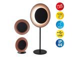 LED Solarleuchte NÄVE "Solan", braun, B:11,8cm H:41,5cm L:20cm, Leuchten, 4in1 Akku-Solar-Tisch-Hängeleuchte, Touchschalter, USB, dimmbar