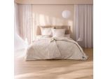 Bettwäsche ESTELLA "Antje", beige (202, puder), B/L: 135cm x 200cm, 1 Stk., 2 Stk., Schweizer Satin, B/L: 80cm x 80cm & 40cm x 80cm, 3 tlg., Schweizer Satin, Obermaterial: 100% Baumwolle, Bettwäsche, Bettwäsche, Edler Schweizer Premium-Satin aus 100% Baumwolle