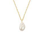 Kette mit Anhänger YOKOAMII "Y108", gelbgold, Halsketten, Damen, 46,5cm Basiskette + 5,0cm Verlängerung, mit Perle