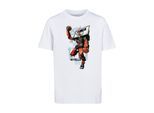 T-Shirt MISTERTEE "MisterTee Ballin Robot Tee", Jungen, Gr. 110/116, weiß, 100% Baumwolle, bedruckt, relaxed fit, Rundhals, Shirts T-Shirt