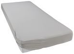Spannbettlaken BELLANA "bellana premiumstretch", silber (silberfarben), 1 Stk., Jersey-Elasthan, 140-160x200-220 18-35cm, Jersey-Elasthan, Obermaterial: 95% Baumwolle, 5% Elasthan, Bettlaken, Spannbettlaken, super elastisch