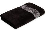 Badetuch MÖVE FOR FROTTANA "Shadow", schwarz, B:67cm L:140cm, Walkfrottier, Obermaterial: 100% Baumwolle, Handtücher, Badetuch, mit Borkenbordüre