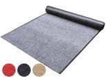 Läufer "Schmutzfangläufer CLEAN, Made in Belgium", grau (anthrazit), B:90cm H:9mm L:1.150cm, Polyamid, PRIMAFLOR-IDEEN IN TEXTIL, Teppiche, Schmutzfangläufer, Schmutzfangmatte, Uni Farben, strapazierfähig, rutschhemmend, waschbar