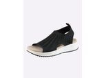 Sandale CAPRICE, Damen, Gr. 38, schwarz, Textil, Schuhe Sandale