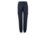 Cargohose OXMO "Cargohose OXCoco", Damen, Gr. M, N-Gr, blau (total eclipse), Obermaterial: 98% Baumwolle CO. 2% Elasthan EL., Hosen Cargohose
