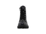 Stiefel TOM TAILOR "Tom Tailor Tall Boots", Mädchen, Gr. 40, grau (schwarz), Polyester, Schuhe Stiefel