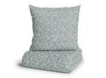 Bettwäsche OTTO HOME "Mariby", grün, B/L: 135cm x 200cm, 1 Stk., 1 Stk., Renforcé, B/L: 80cm x 80cm, 2, Renforcé, Obermaterial: 100% Baumwolle, Bettwäsche, Bettwäsche, mit feinem Blümchen Design, skandinavisch, romantische Bettwäsche