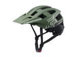 Fahrradhelm CRATONI "MTB - Fahrradhelm AllSet Pro khaki/schwarz matt" Gr. 1, grün, Helme, 1, 100% Erzeugnis unbest Zusammensetzg EuZ., Fahrradhelm