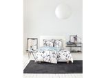Wendebettwäsche ESPRIT "Grace", blau, B/L: 135cm x 200cm, 1 Stk., 1 Stk., Satin, B/L: 80cm x 80cm, 2 Stk., Satin, 100% Baumwolle, Bettwäsche, Wendebettwäsche, aus reiner Baumwolle und mit effekvoller Paspel