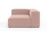 Ottomane OTTO HOME "HAILY links/rechts bestellbar, Loungemöbel, Maße B/T/H: 130/130/72 cm", rot (coral), B:130cm H:72cm T:130cm, 100% Polyester, Sofas, Ottomane, als Modul oder separat verwendbar, für individuelle Zusammenstellung