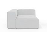 Ottomane OTTO HOME "HAILY links/rechts bestellbar, Loungemöbel, Maße B/T/H: 130/130/72 cm", grau (hellgrau), B:130cm H:72cm T:130cm, 100% Polyester, Sofas, Ottomane, als Modul oder separat verwendbar, für individuelle Zusammenstellung