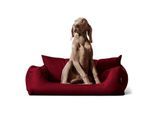 Tierlando NEMO Hundebett Hundesofa S M L Hundekorb Katzenbett 65 80 100cm dunkelrot 1 m, 25 cm, 80 cm