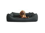 Tierlando DONALD ORTHO Hundebett Anti Haar M L XL XXL 80 100 120 150cm schwarz/ graphit 80 cm, 22 cm, 60 cm