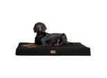 Tierlando ® OSCAR VISCO Orthopädische Hundematratze Kunstleder Velours Hundebett schwarz 1,5 m, 11 cm, 1 m