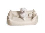 Tierlando DONALD ORTHO Hundebett Anti Haar M L XL XXL 80 100 120 150cm creme 1,2 m, 25 cm, 90 cm